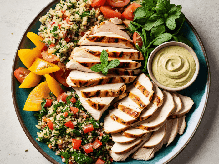 Intermittent fasting nutrient-dense meal with balanced macros for compressed eating window